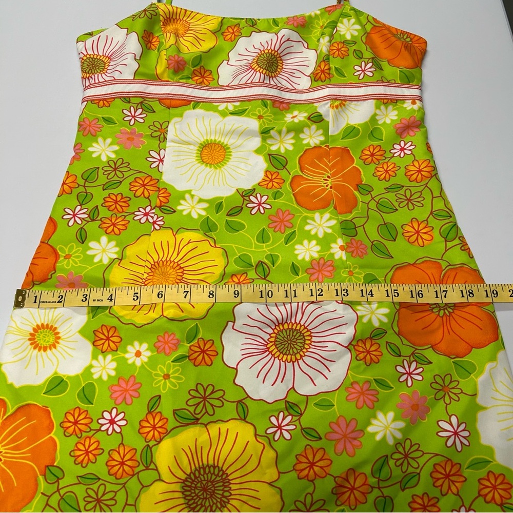 F.L.P Babydoll Floral Mini Sundress Size 11 Zip Reversible 70s Inspired Twee - Picture 10 of 12